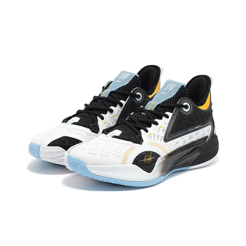361° Zen 5 Basketball Shoes Men Low Top White-2