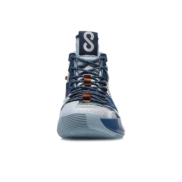 LiNing SONIC 8 Slip Resistant, Abrasion Resistant, Waterproof High Top Basketball Shoes Men's Blue-4