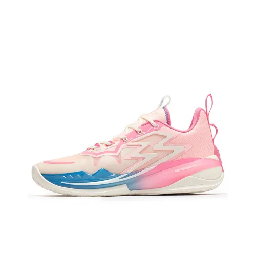 361° Big3 3.0 Basketball Shoes Unisex Low-Top Feather White/Glowing Wax Pink