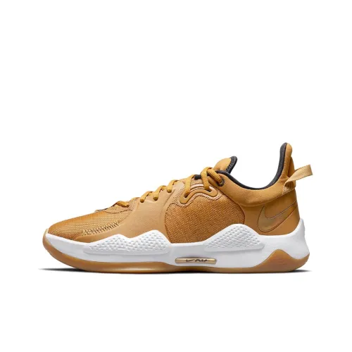 Nike PG 5 Basketball Shoes Men Low-Top White/Gold