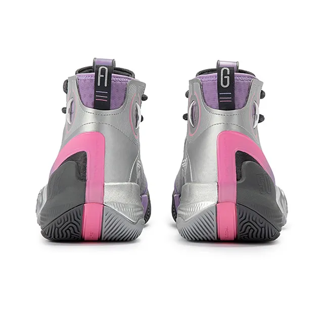 361° AG3 Pro Basketball Shoes Men High Top Gray/Purple-3