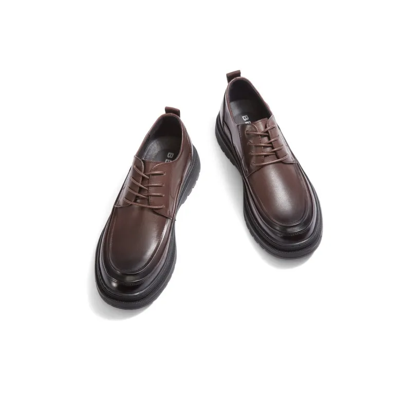 BELLE Dress Shoes Men Low Top Black/Brown-3