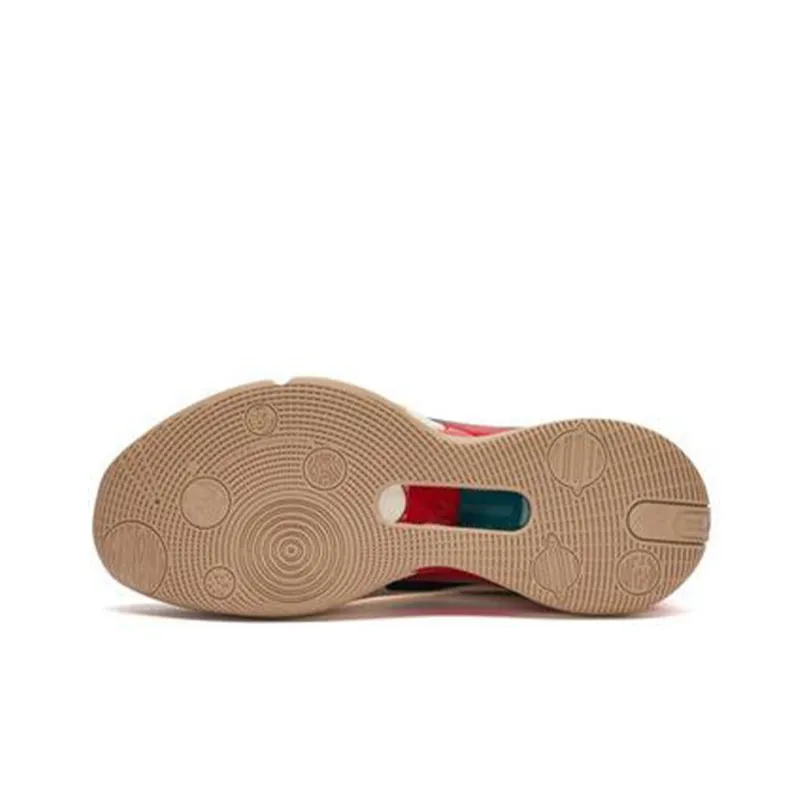 361° AG 2 United Cushioning Anti-Slip And Wear-Resistant Mid-Top Basketball Shoes White Red Green-3