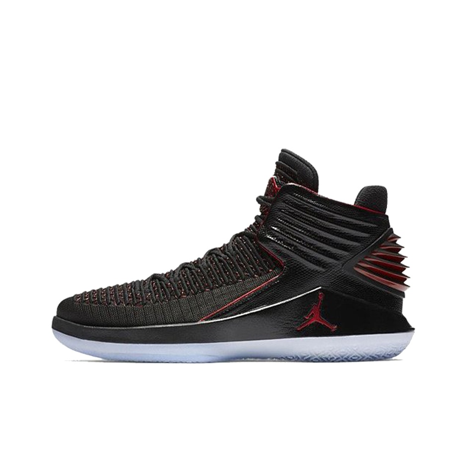 Jordan 32 low black red best sale