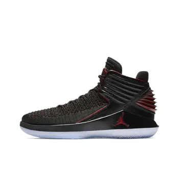 Jordan Air Jordan 32 Bred MJ Day Cushioning Slip Resistant Balance Mid Top Basketball Shoes Men's Black Red