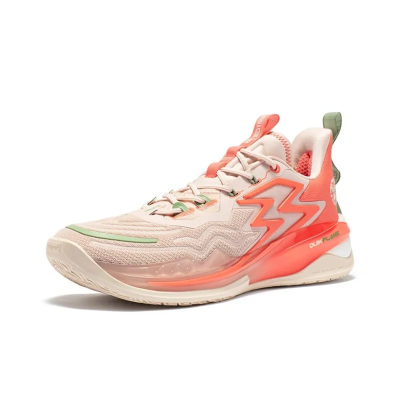 361° Big3 3.0 Pro Cushioning Wear Resistant Low Top Basketball Shoes Men's Light Peach Pink-1