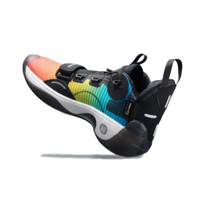 LiNing WOW 8 Way Of Wade 8 Rebound Support Coverage Slip Resistant Mid Top Basketball Shoes Men's Rainbow-3