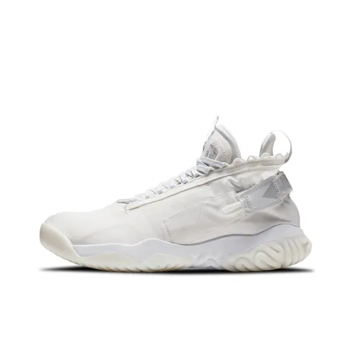 Jordan Proto React Basketball Shoes Unisex Mid-Top Pure White