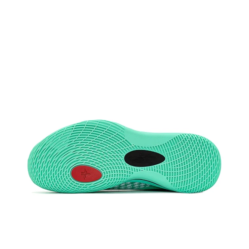 XTEP Lin Generation Low Top Basketball Shoes Men's Red Green-4