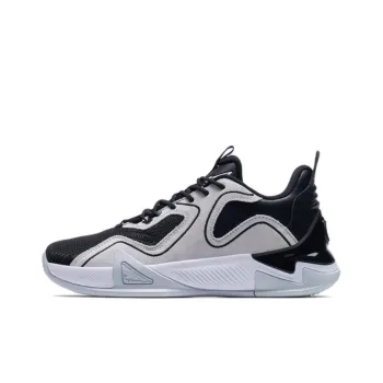 XTEP Flying Shark V3 Cushioned Slip Resistant Abrasion Resistant Low Top Basketball Shoes Black Gray