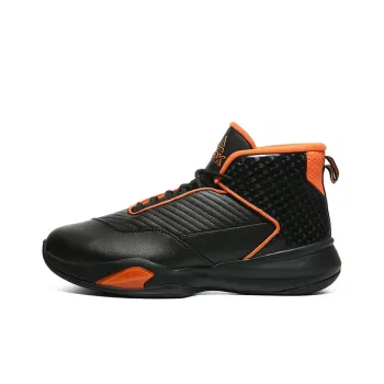 PEAK Mid Top Performance Basketball Shoes Men's Black Orange