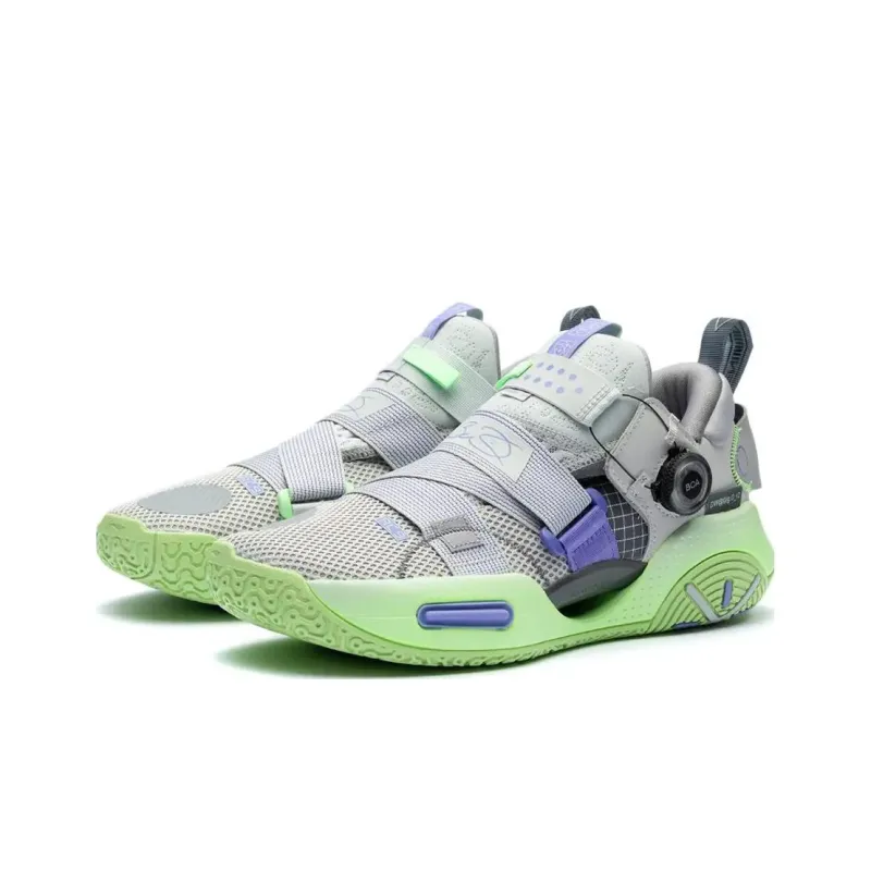 LiNing All City 9 V2 Cushioning Anti-Slip And Wear-Resistant Low-Top Basketball Shoes Gray-2
