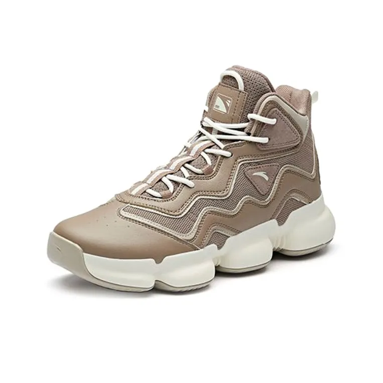 Anta Cushioning, Slip Resistant, And Abrasion Resistant High Top Basketball Shoes Men's Gray-2