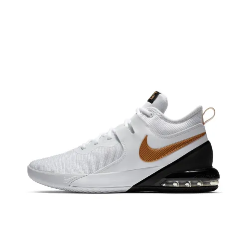 Nike Air Max Impact Basketball Shoes Unisex Mid-Top White/Black/Gold