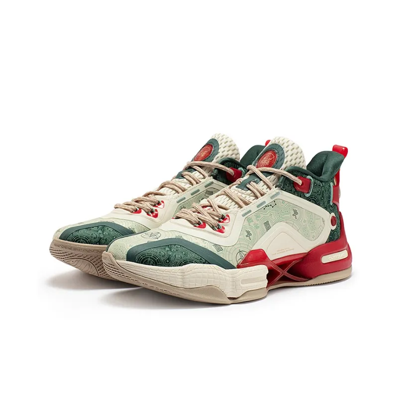 361° AG2 X Basketball Shoes Men Mid Top Sago/Eco Green-2
