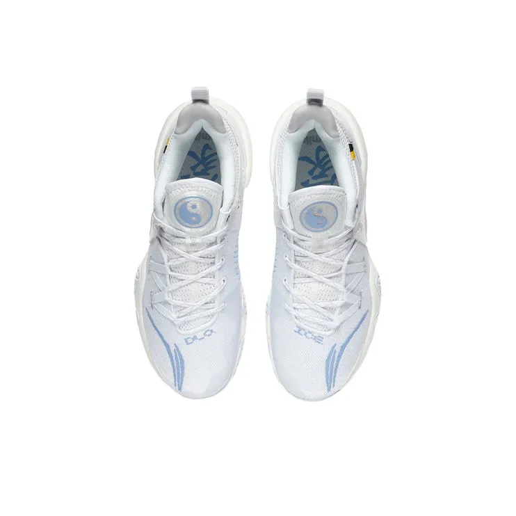 LiNing Slip Resistant And Abrasion Resistant Support Low Top Basketball Shoes Men's White-3
