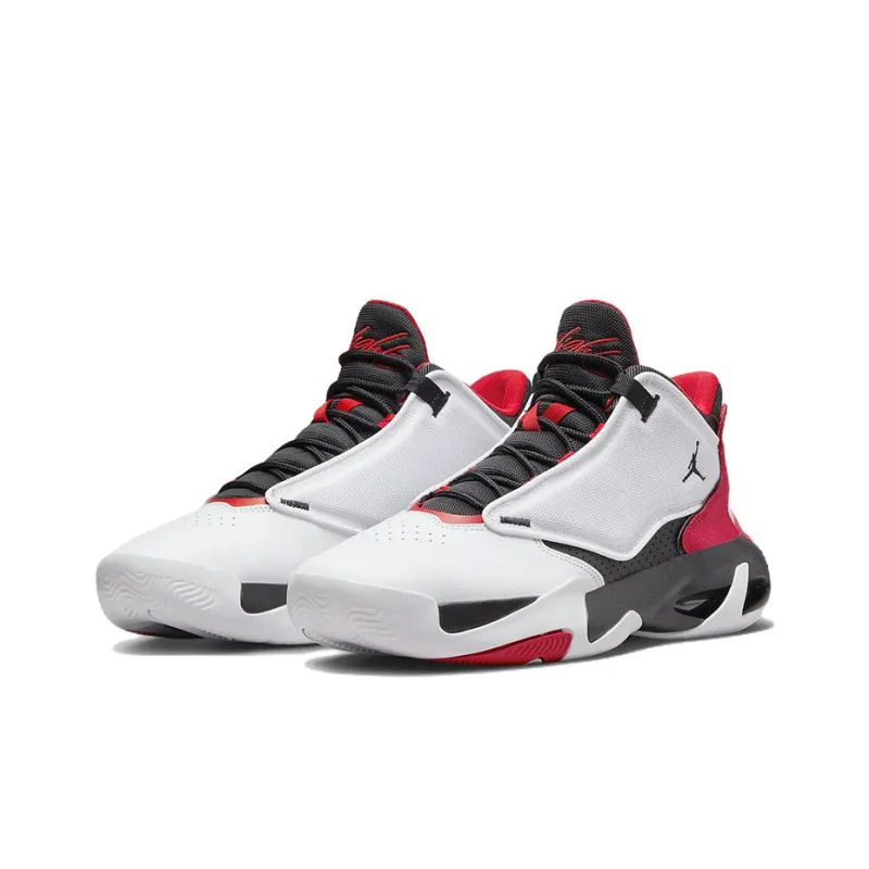Jordan Max Aura 4 White Black University Red-2