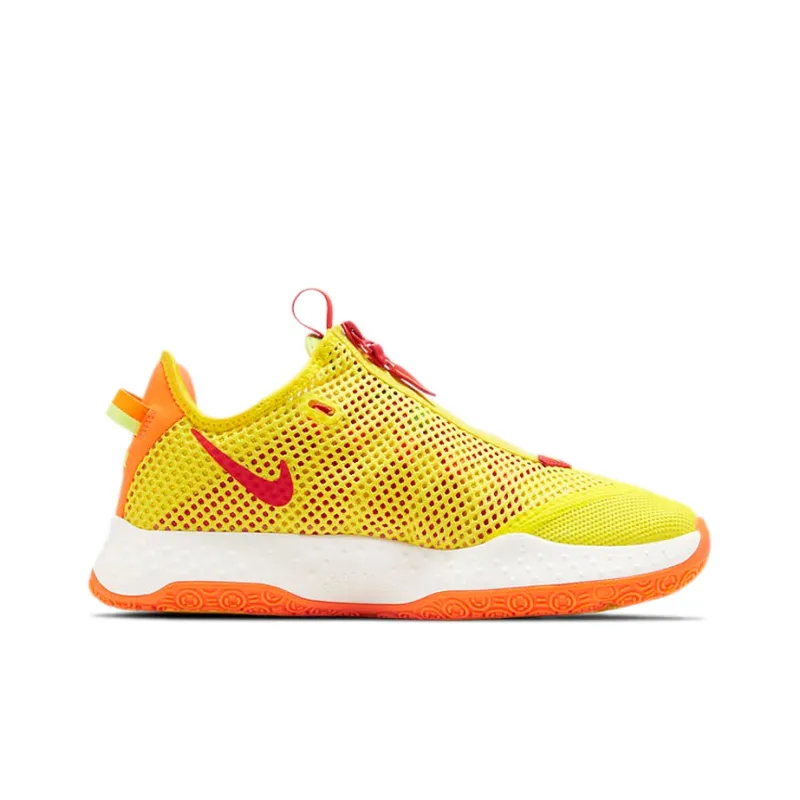 Nike PG 4 EP Mid-Top Color Matching Yellow/Red-2