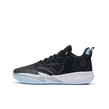 XTEP Lin Storm 2 Slip Resistant Breathable Low Top Basketball Shoes Men's Black Blue