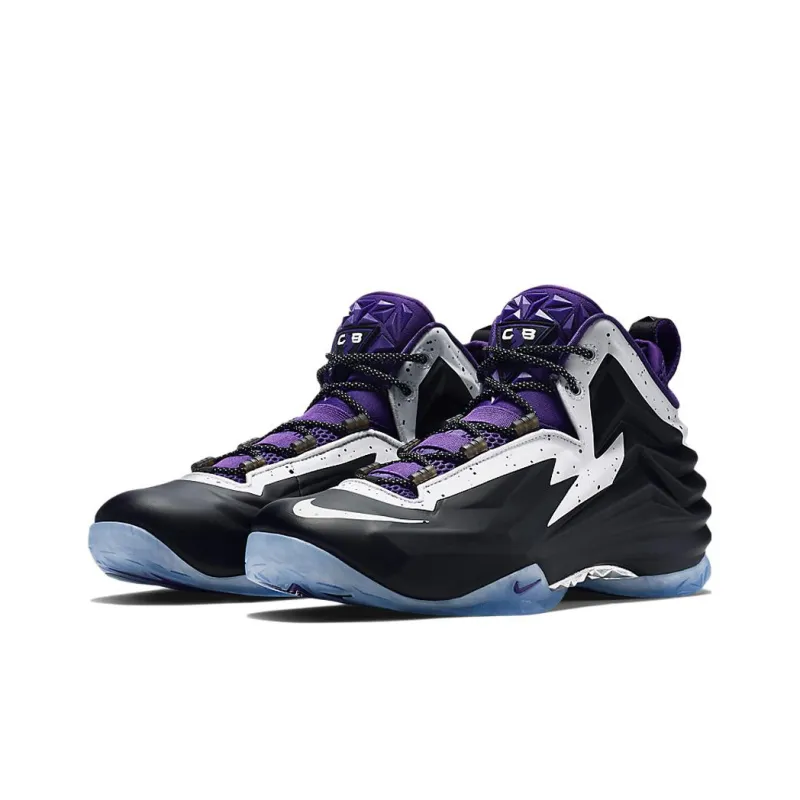 Nike Chuck Posite Cushioning Anti-Slip And Wear-Resistant Mid-Top Basketball Shoes Men's Purple Black White-1