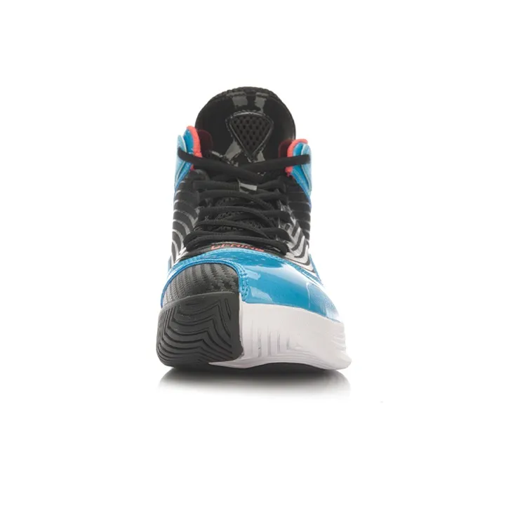 LiNing Killer Whale II Cushioning Coverage Support High-Top Basketball Shoes Unisex Blue Black-3