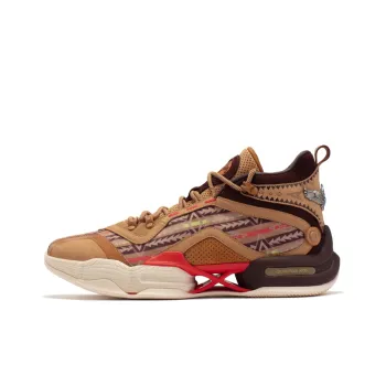 361° AG2 X Basketball Shoes Men Mid Top Wild Mushroom Dark Coffee