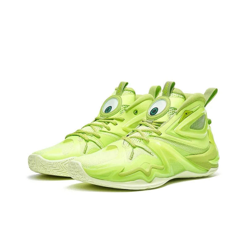 XTEP Battle 1.0 Basketball Shoes Men High Top New Neon Green/Lime-2