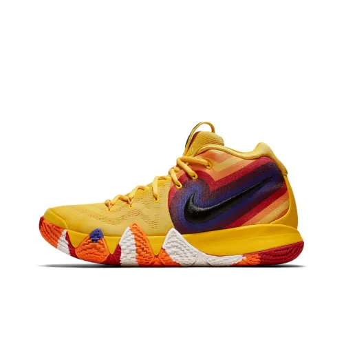 Nike Kyrie 4 Basketball Shoes Men Mid-Top Yellow