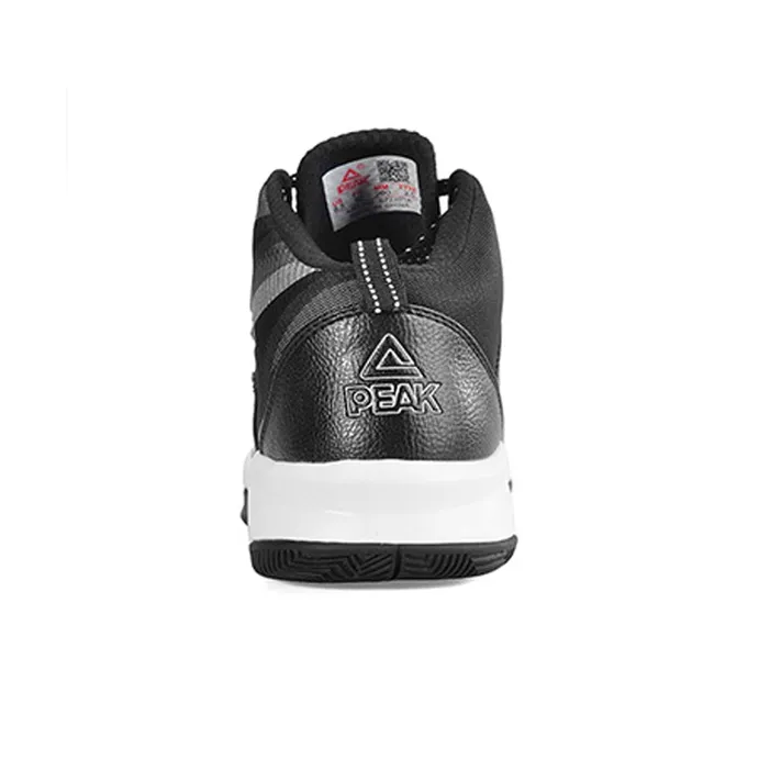 PEAK Durable Cushioning Mid-Top Performance Basketball Shoes Men's Black Gray-2