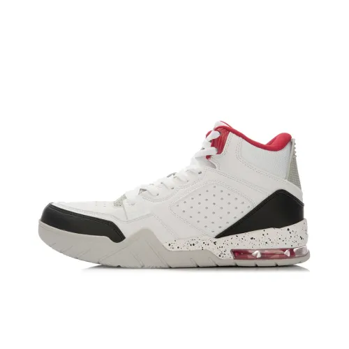 LINING Retro 90 Basketball Shoes Unisex High-Top White/Red/Black