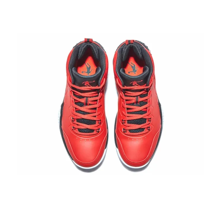 QIAODAN Grinding 1 Basketball Shoes Men High Top Red Black-3