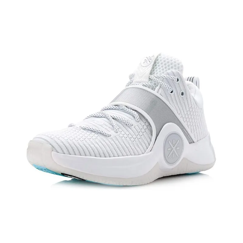 LiNing WOW 6 Low Top Basketball Shoes Men's Pure White-2