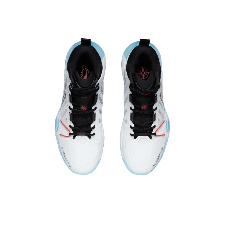 LiNing Liren 2 Cushioning, Slip Resistant, Abrasion Resistant, Coverage, Support Mid Top Basketball Shoes White Black-3