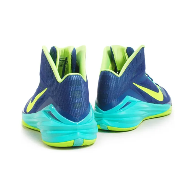 Nike Hyperdunk 2014 Shock Absorbers With Slip Resistant Features High Top Basketball Shoes Men's Blue Yellow-3
