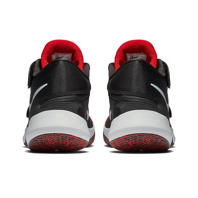 Nike Precision 2 Air FlyEase Cushioned Slip-Resistant Mid-Top Performance Basketball Shoes Unisex Black Red-4