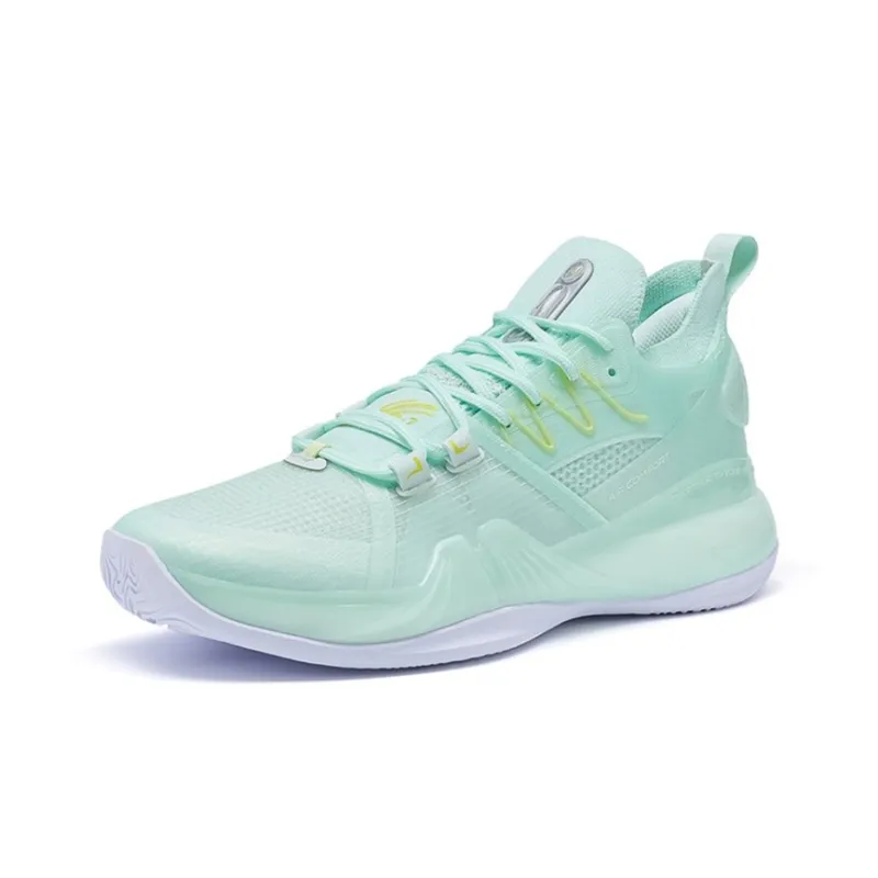 XTEP Jeremy Lin 2 Basketball Shoes Men High Top Foam Green/New Metallic Silver-2