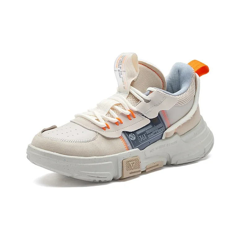 361° Cushioning Wear Resistant Low Top Performance Basketball Shoes Men's Light Bone-1