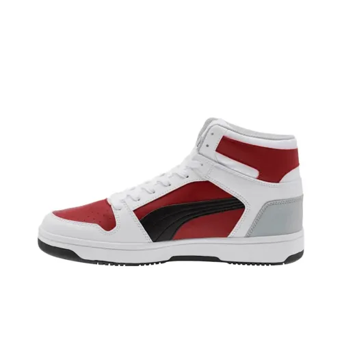 PUMA Rebound Layup Basketball Shoes Men High-Top Black/White/Red