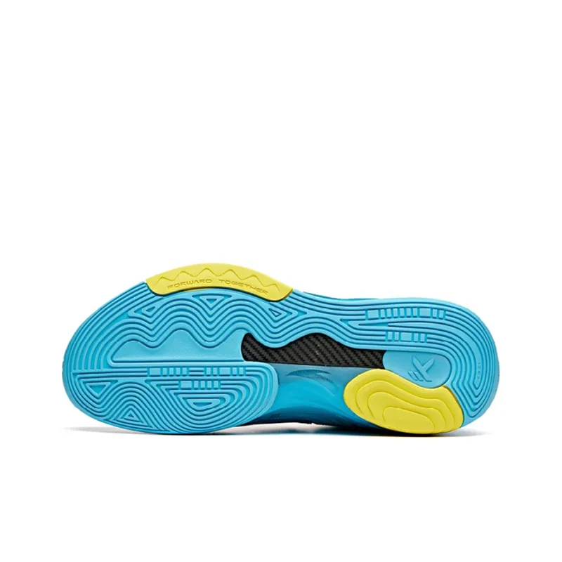 Anta KT6 Cushioning Anti Slip And Wear Resistant Coverage Support High Top Basketball Shoes Men's Blue Yellow-4