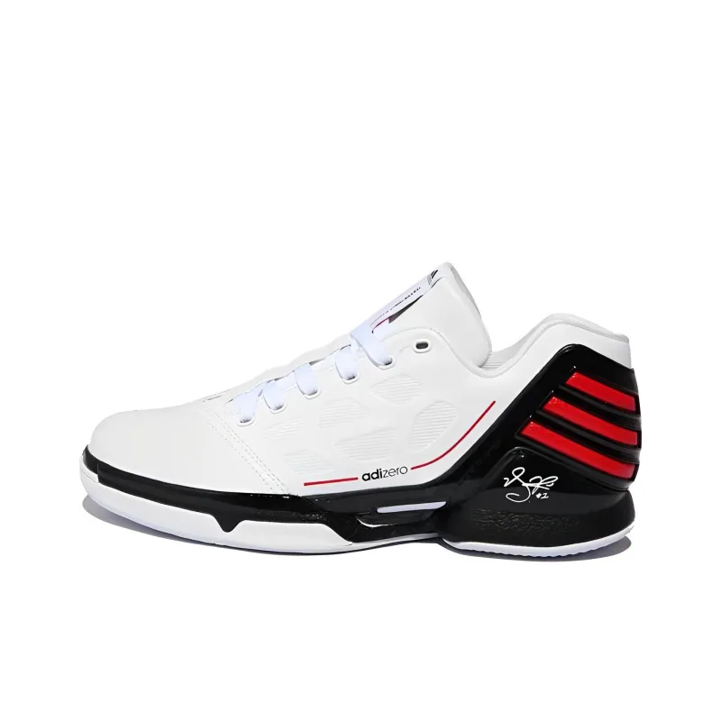 Adidas AdiZero Rose 2 Low Cushioning Wear-Resistant Low-Top Basketball Shoes Men's White-0