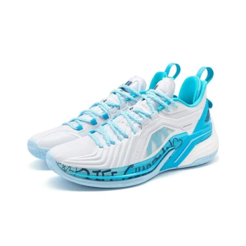 XTEP Jeremy Lin Three Generations Basketball Shoes Men Low Top Blue/White-1