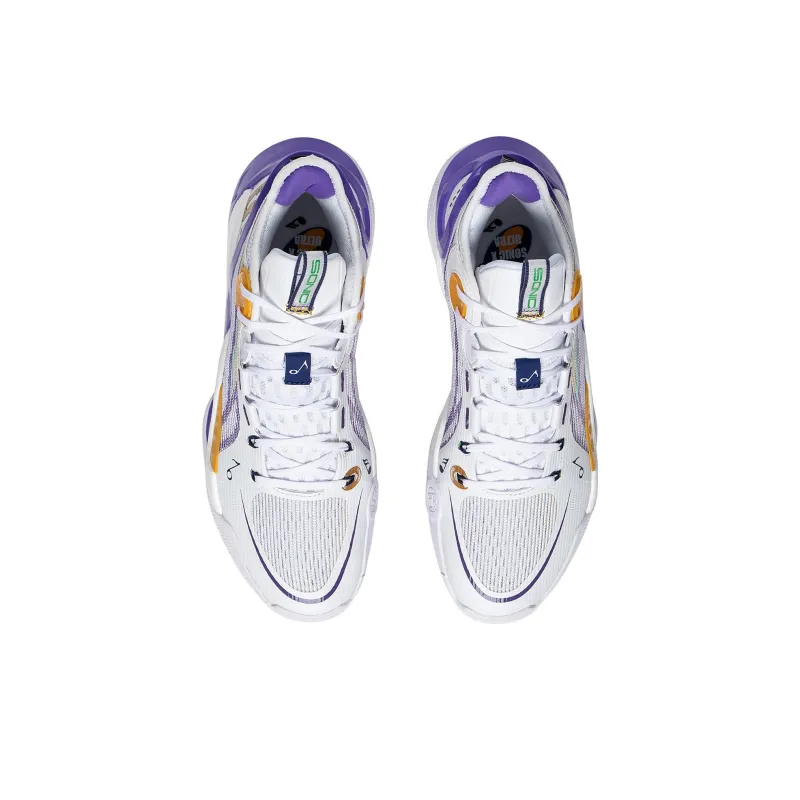 LiNing SONIC 10 Ultra Abrasion Resistant Breathable Mid Top Basketball Shoes Men's White Purple-3