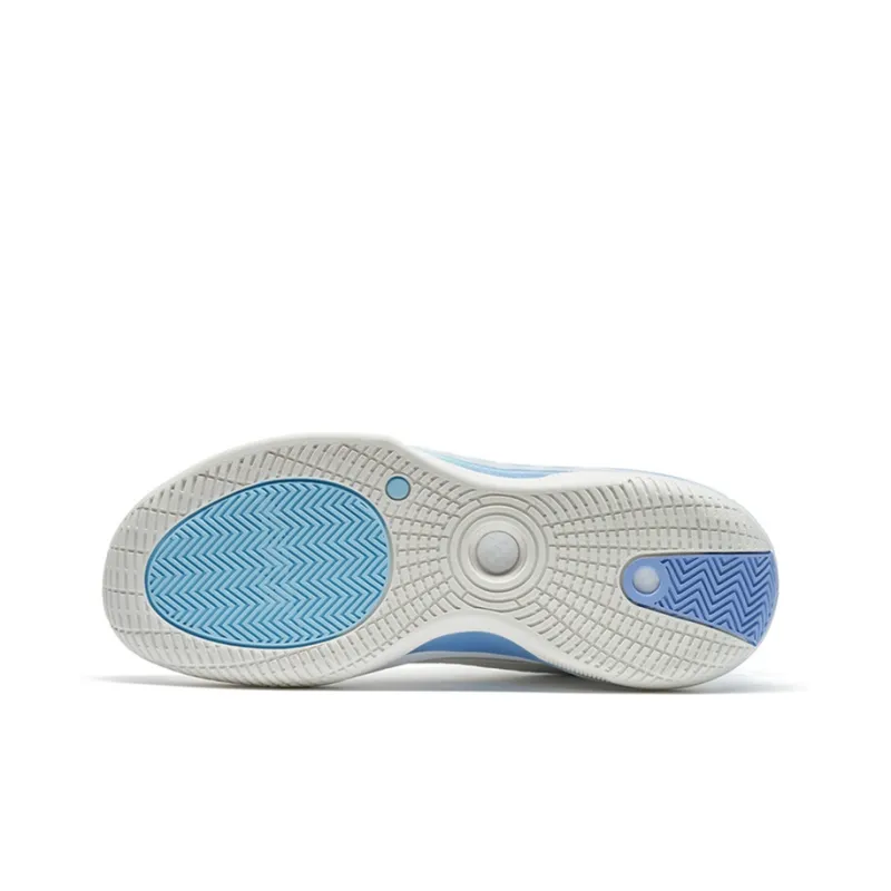 XTEP Melee 1 Cushioning Anti Slip And Wear Resistant Low Top Basketball Shoes Men's White Blue-5
