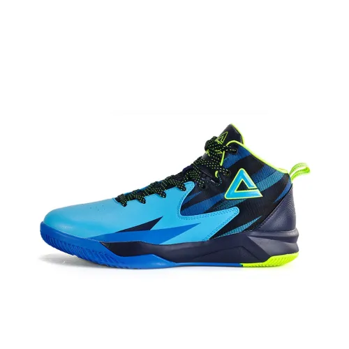 PEAK Basketball Shoes Men Mid-Top Water Bottle Blue/Bright Moon Blue