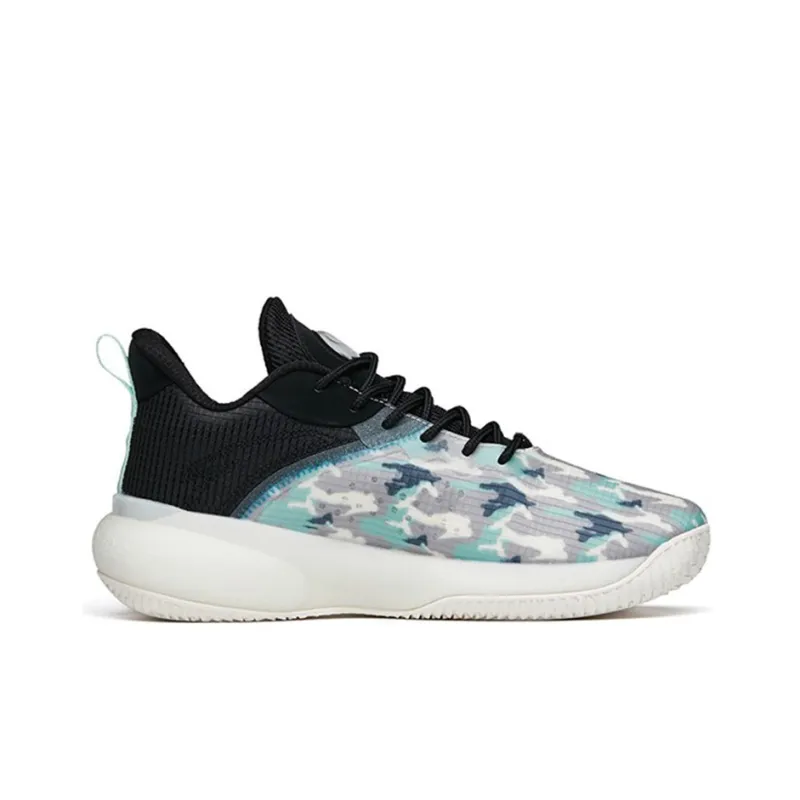 Anta Cushioning Anti-Slip And Wear-Resistant Low-Top Performance Basketball Shoes Men's White Green Black-1