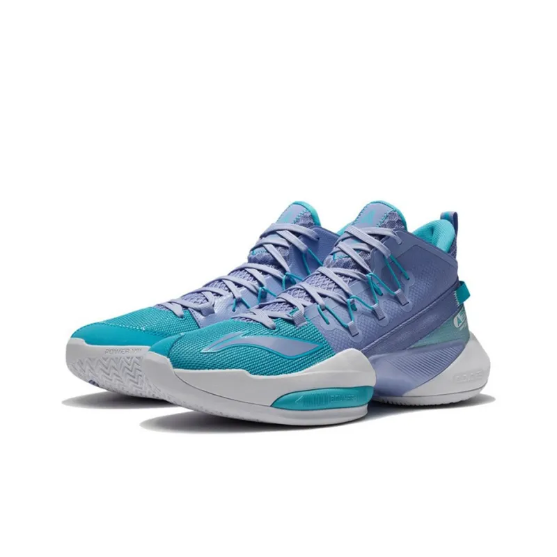 LiNing Air Strike 8 V2 Shock Absorbers Rebound Mid Top Performance Basketball Shoes Men's Purple-2