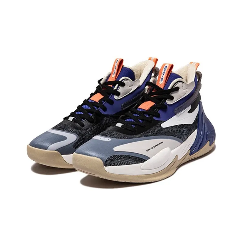 Erke Cushioning, Slip Resistant, Abrasion Resistant, Coverage, Support High Top Basketball Shoes Men's-1