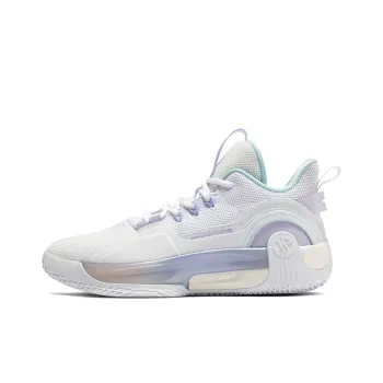 361° Ag Volley Cushioning Anti Slip And Wear Resistant Mid Top Basketball Shoes White Blue