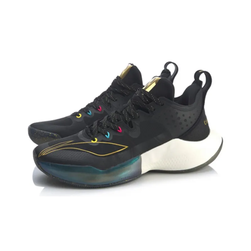 LINING Sound 8 Low Basketball Shoes Men Low Top Black-2