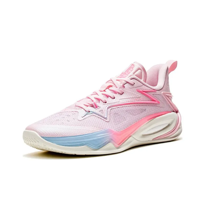 XTEP Light Attack 2 Generations Low Top Basketball Shoes Men's Pink Blue-1